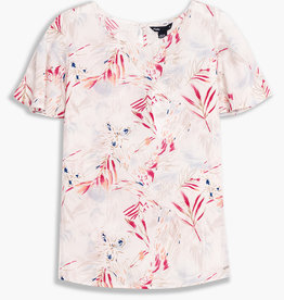 Lois Lois 2061 Printed Frilly s/s blouse