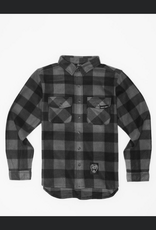 Country Liberty CL Plaid fleece button up Char/Blk
