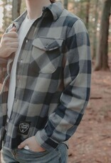 Country Liberty CL Plaid fleece button up Grey/Navy