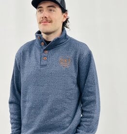 Chi Worthy CW UNFBH 1/4 Button Henley Navy