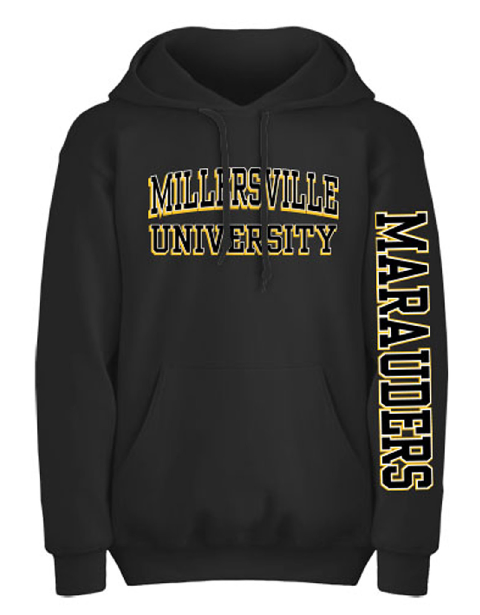 "Eighty 8" Collegiate "3D"  Black Hooded Sweatshirt