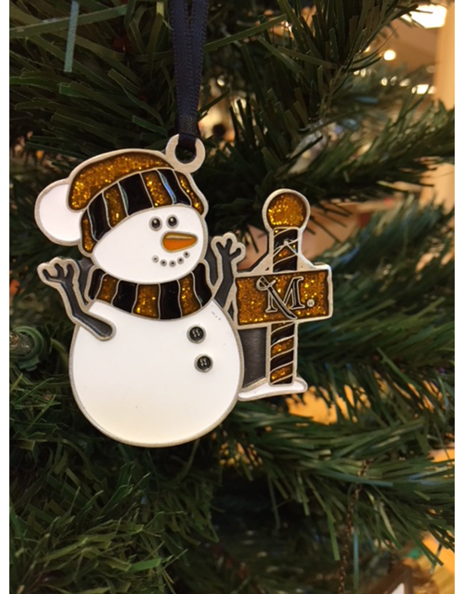 Pewter Snowman Ornament