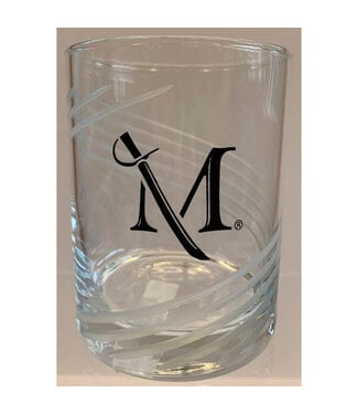 M Sword Swirl Cut Rocks Glass