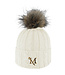 Alps Faux Fur Pom Beanie