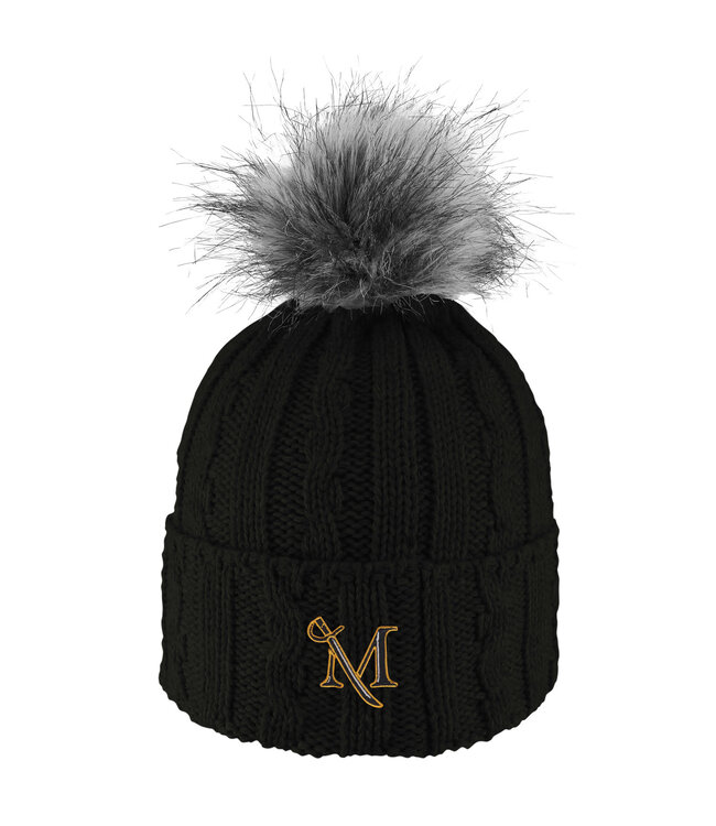 Alps Faux Fur Pom Beanie