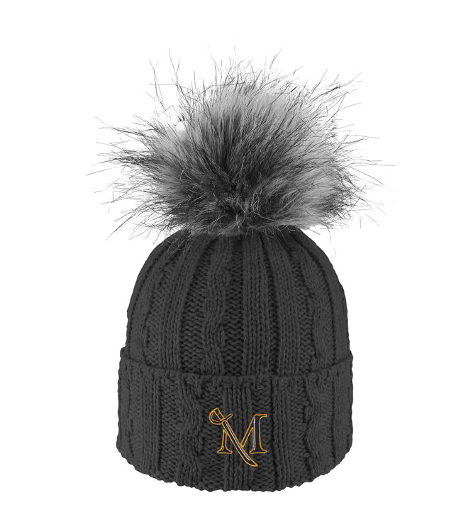 Alps Faux Fur Pom Beanie