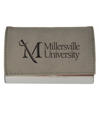 M Sword Leather Engraved Business Card Holder
