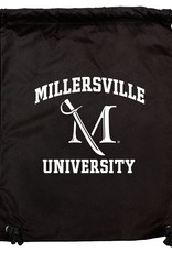 Drawstring Bag with Millersville University Black