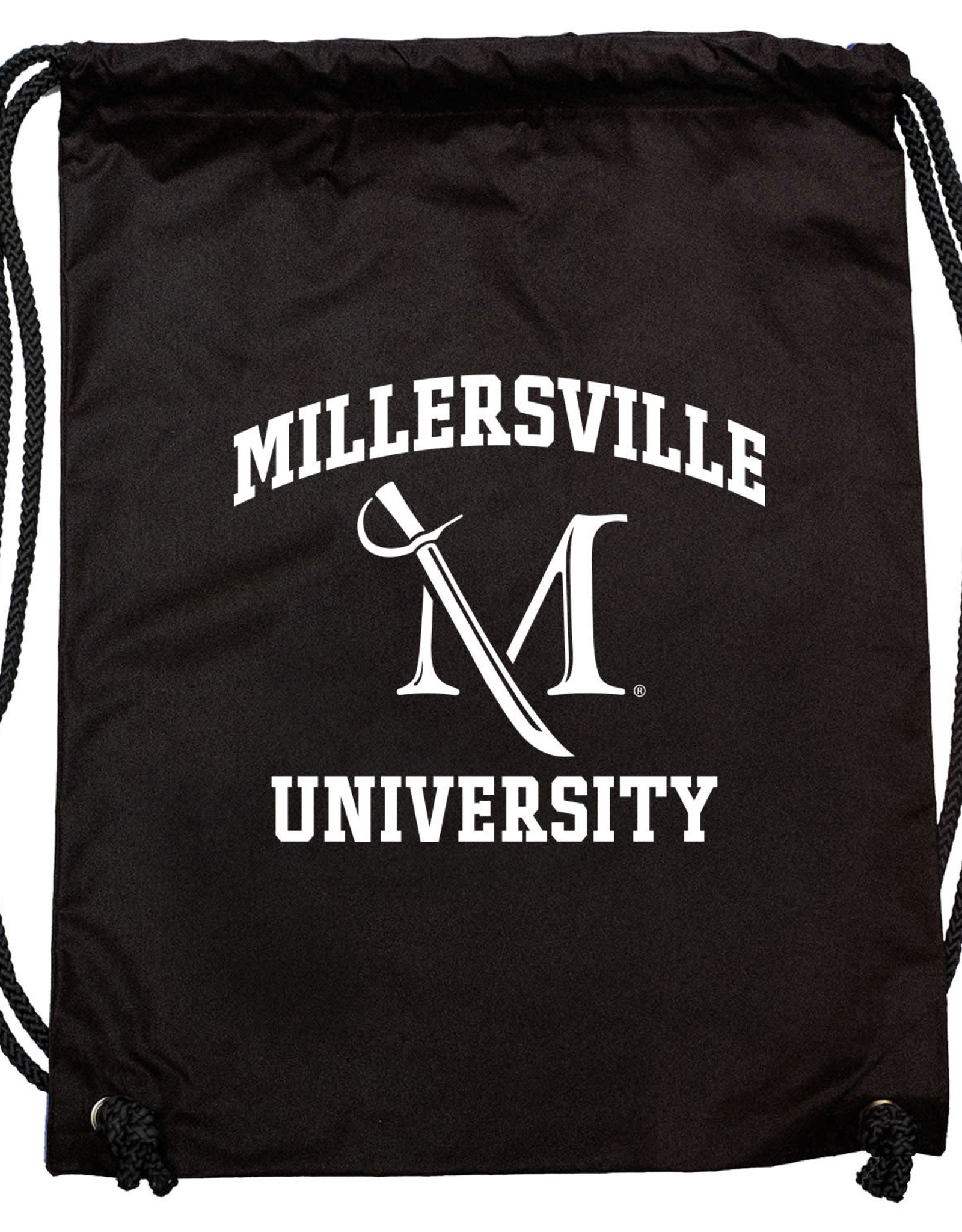 Drawstring Bag with Millersville University Black