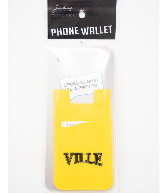 Dual Pocket Ville Phone Card Holder - Gold