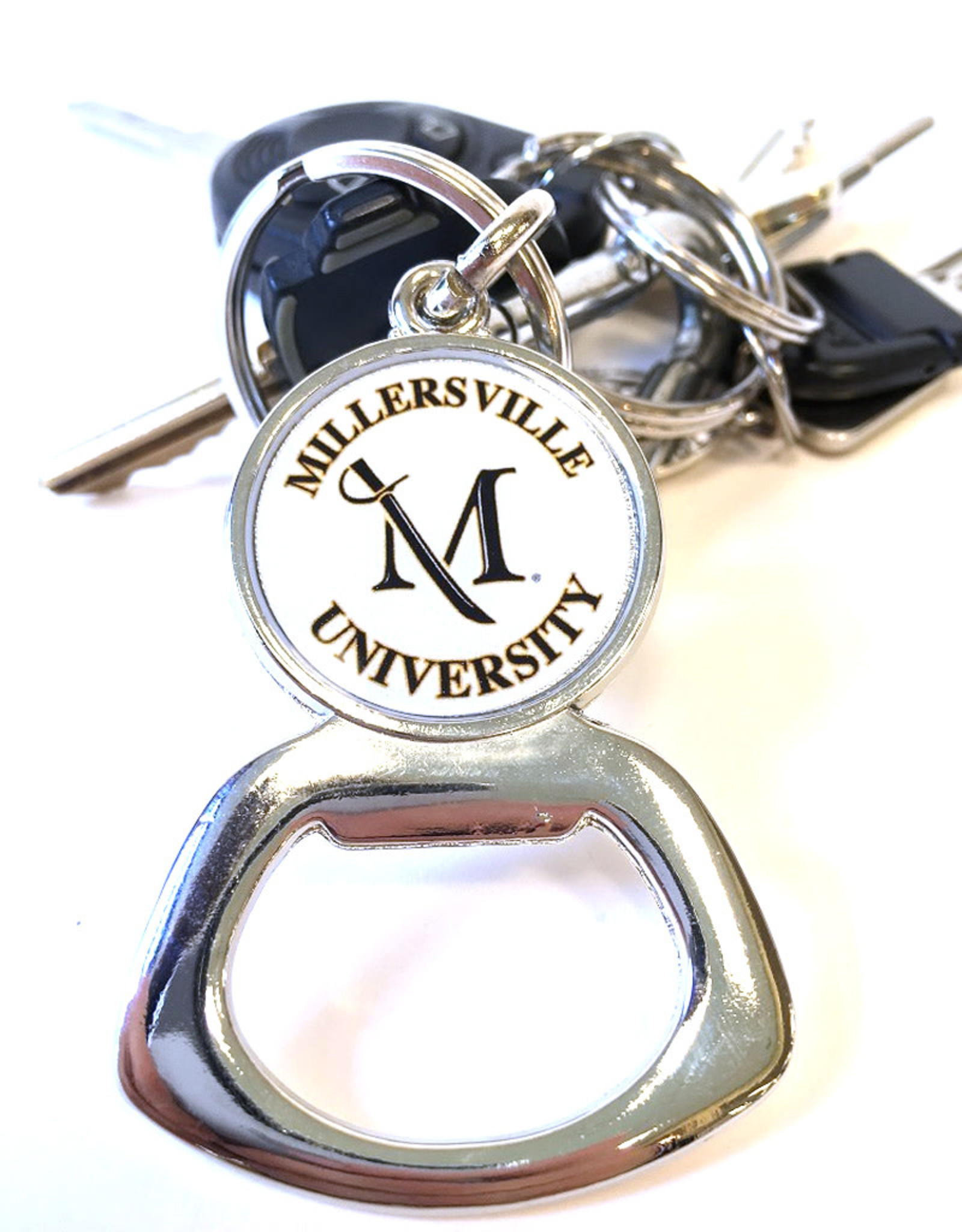 Evergreen Bottle Opener Key Ring, University of Louisville