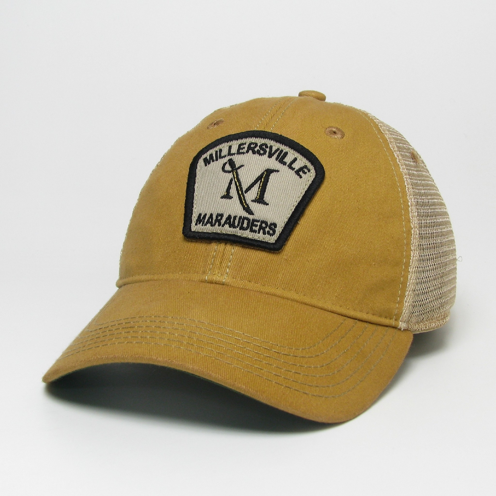 Gold Old Favorite Trucker Cap with Patch - Millersville University Store