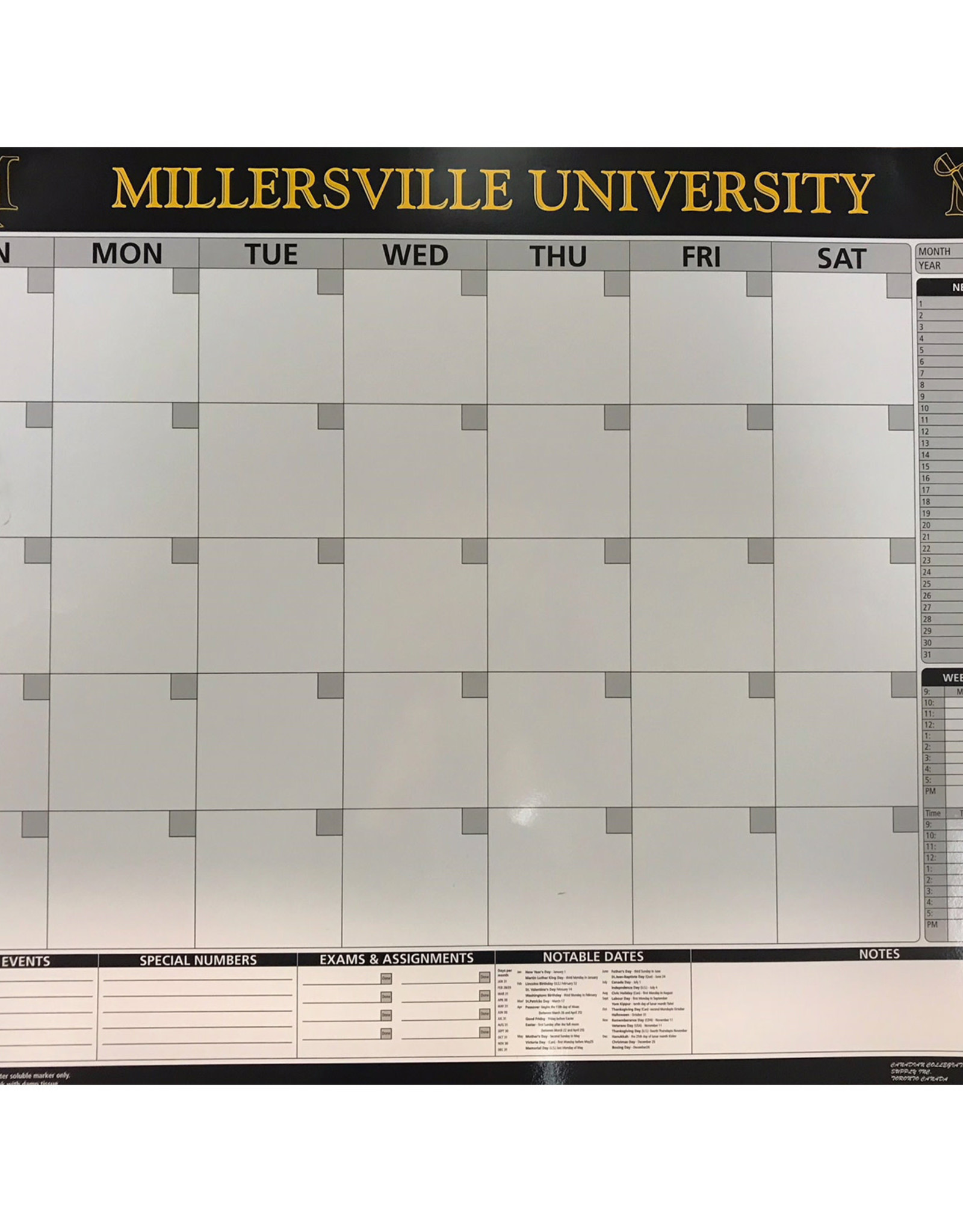 Dry Erase Millersville Calendar SALE!