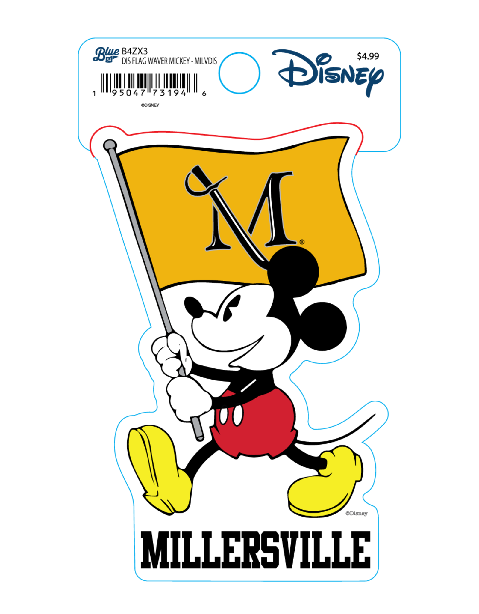 Donker worden industrie schipper Disney Flag Sticker - Millersville University Store