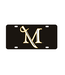 Acrylic M Sword Black License Plate