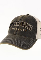 Trucker Hat with Millersville & M Sword Logo Black