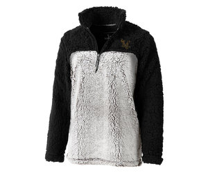 frosty grey sherpa pullover