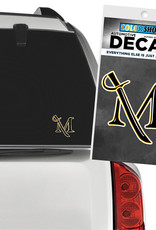 M Sword Decal -  Small Black and Gold