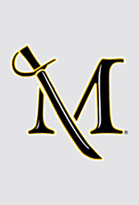 M Sword Decal -  Small Black and Gold