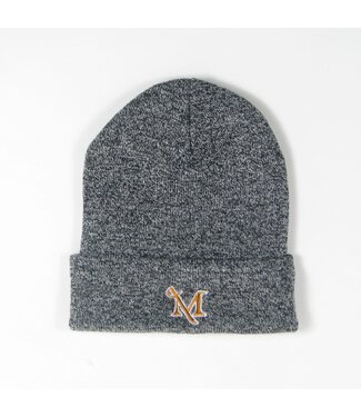 League Black Marled Yarn Cuff Beanie