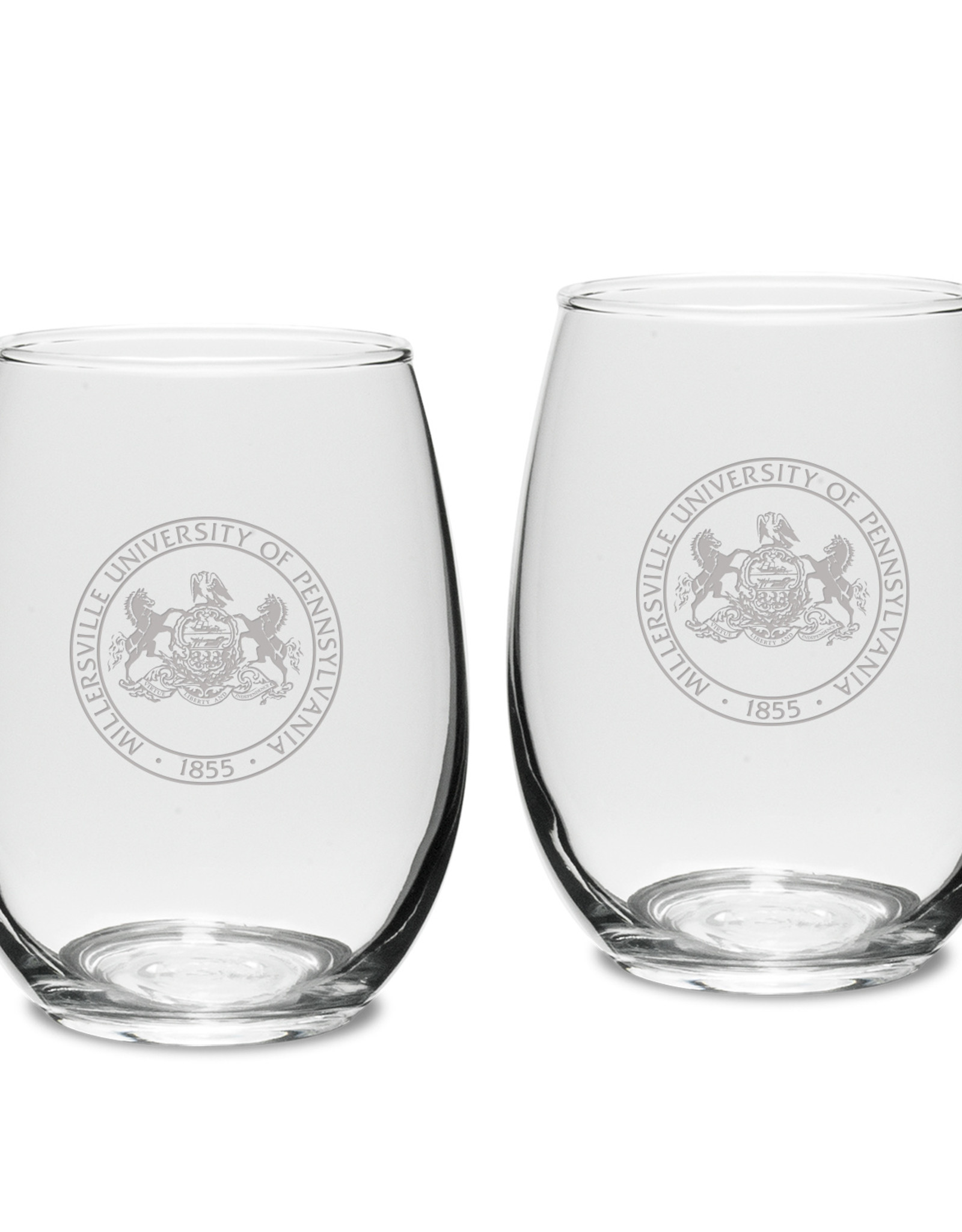 Mu Seal 15oz Stemless Wine Glasses Set