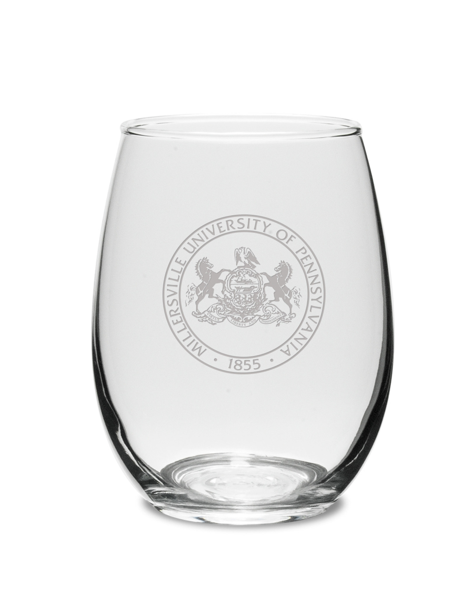 MU Seal Stemless Wine Glass