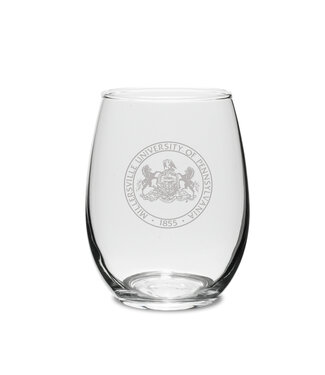 MU Seal Stemless Wine Glass