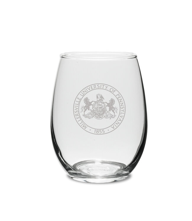 MU Seal Stemless Wine Glass