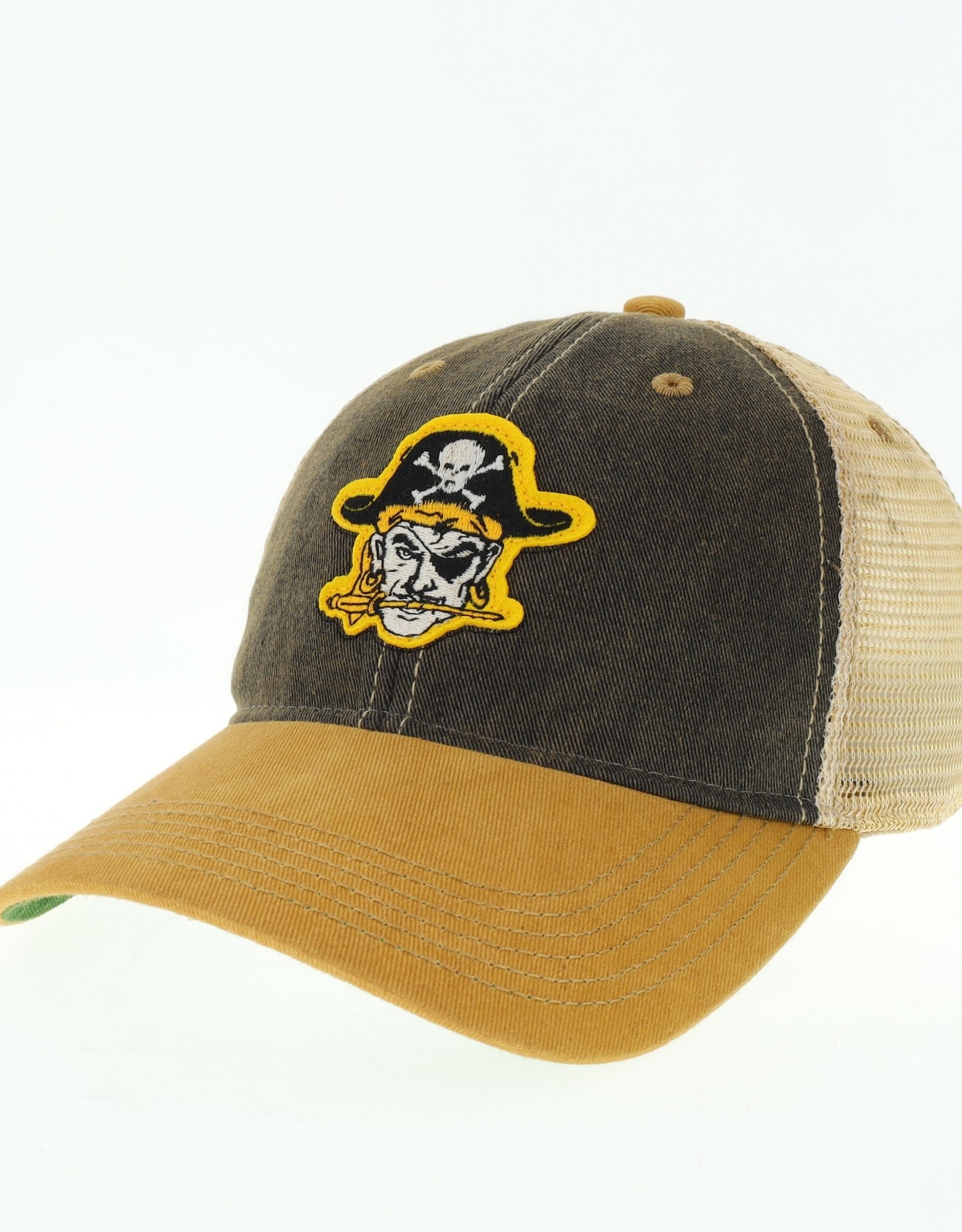 League Old Favorite Trucker with Pirate Black/Yellow