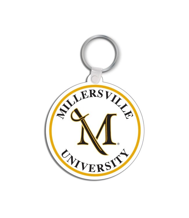 Soft Cut Keyring - White