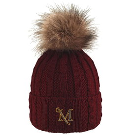 Alps Faux Fur Cap Burgandy