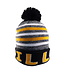 Fleece Lined Quarterback Beanie with Pom