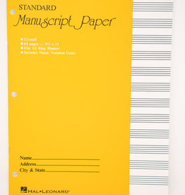 12 Staff Manuscript Paper Notebook - 64 pages