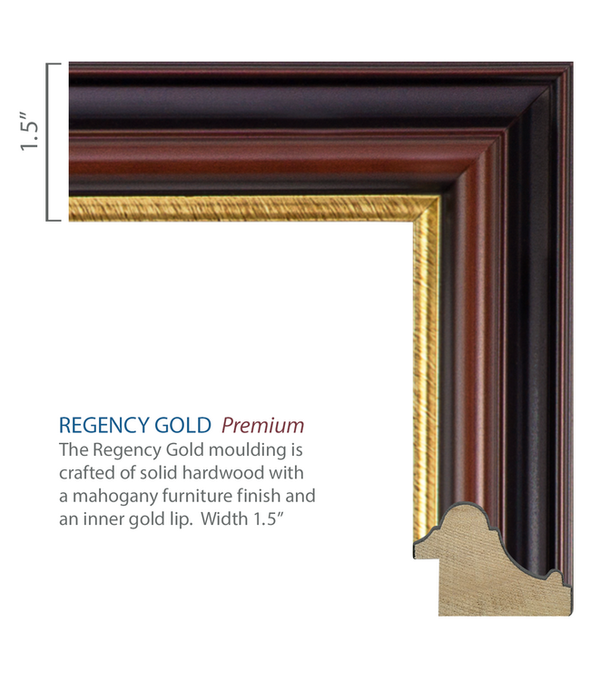 Regency Gold Text On Black Mat