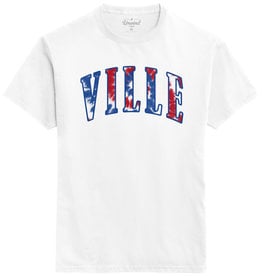 League Red White and Blue Tie Dye Ville Tee