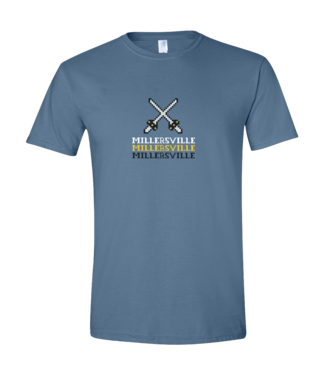 8-bit Swords Tee Indigo Blue