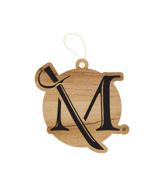 M Sword Wood Ornament