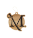M Sword Wood Ornament