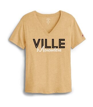 League Intramural Boyfriend V-Tee Heather Varsity Gold