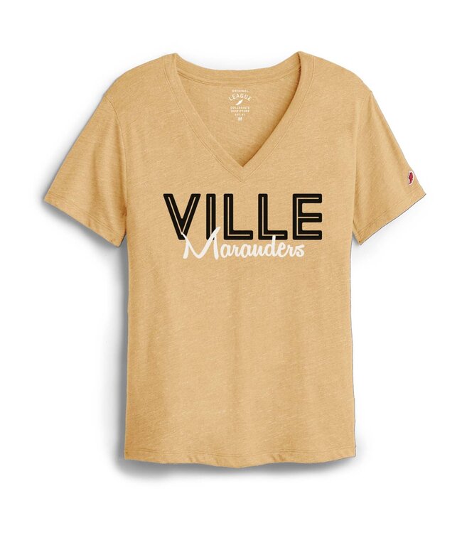 League Intramural Boyfriend V-Tee Heather Varsity Gold