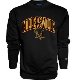 Black Crinkle Wash Longsleeve Tee - Millersville University Store