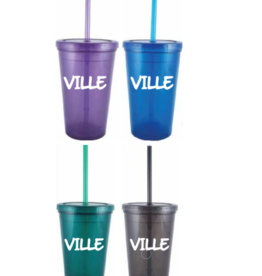Translucent Ville Tumbler with Straw