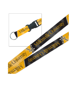 Black and Gold Sublimated Lanyard