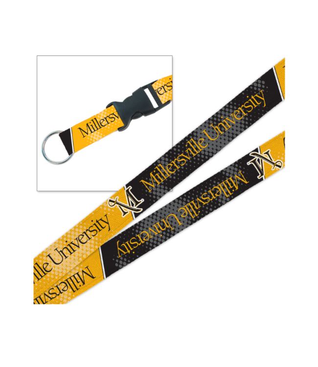 Black and Gold Sublimated Lanyard