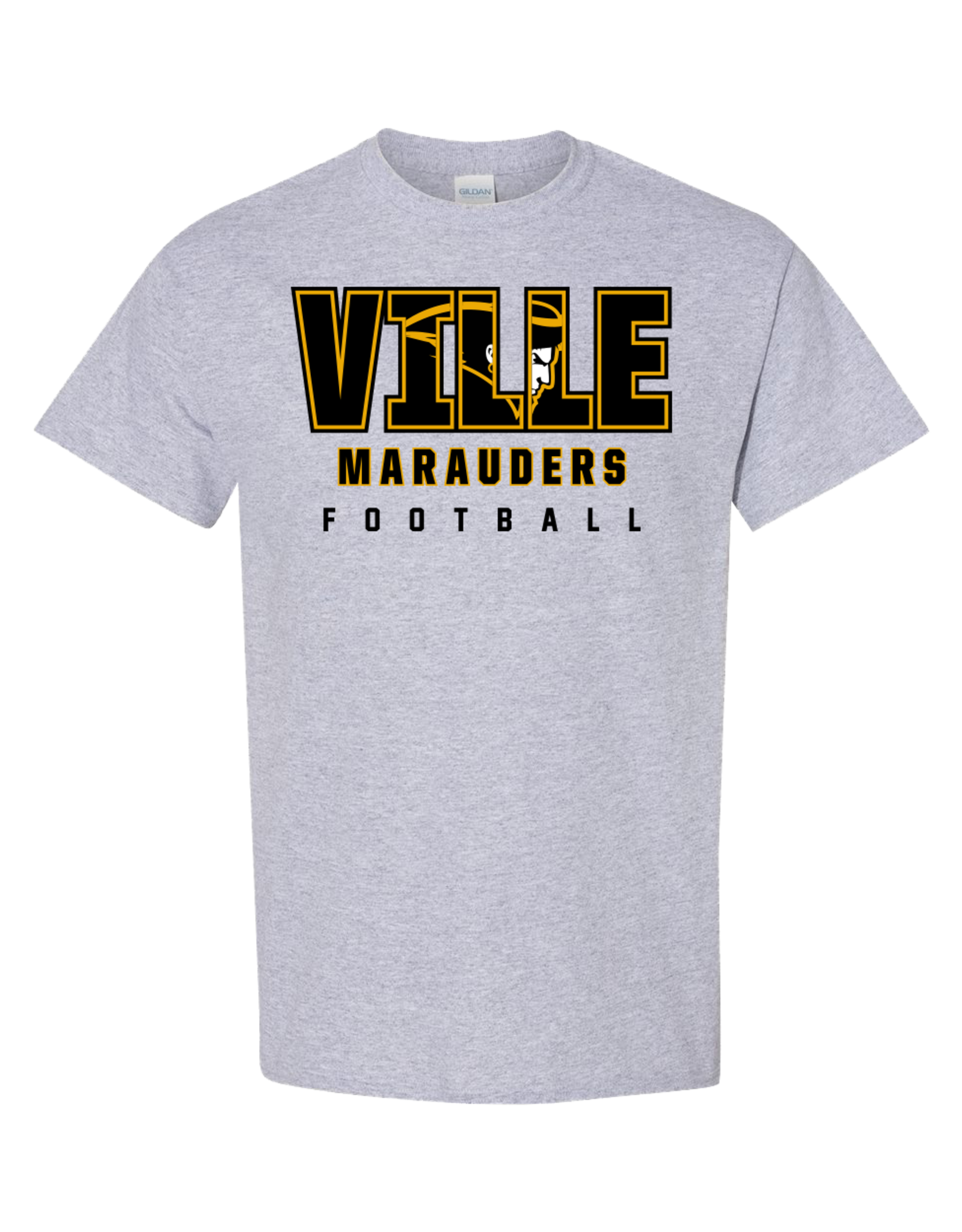 Dark Heather Ville M Sword Tee - Millersville University Store