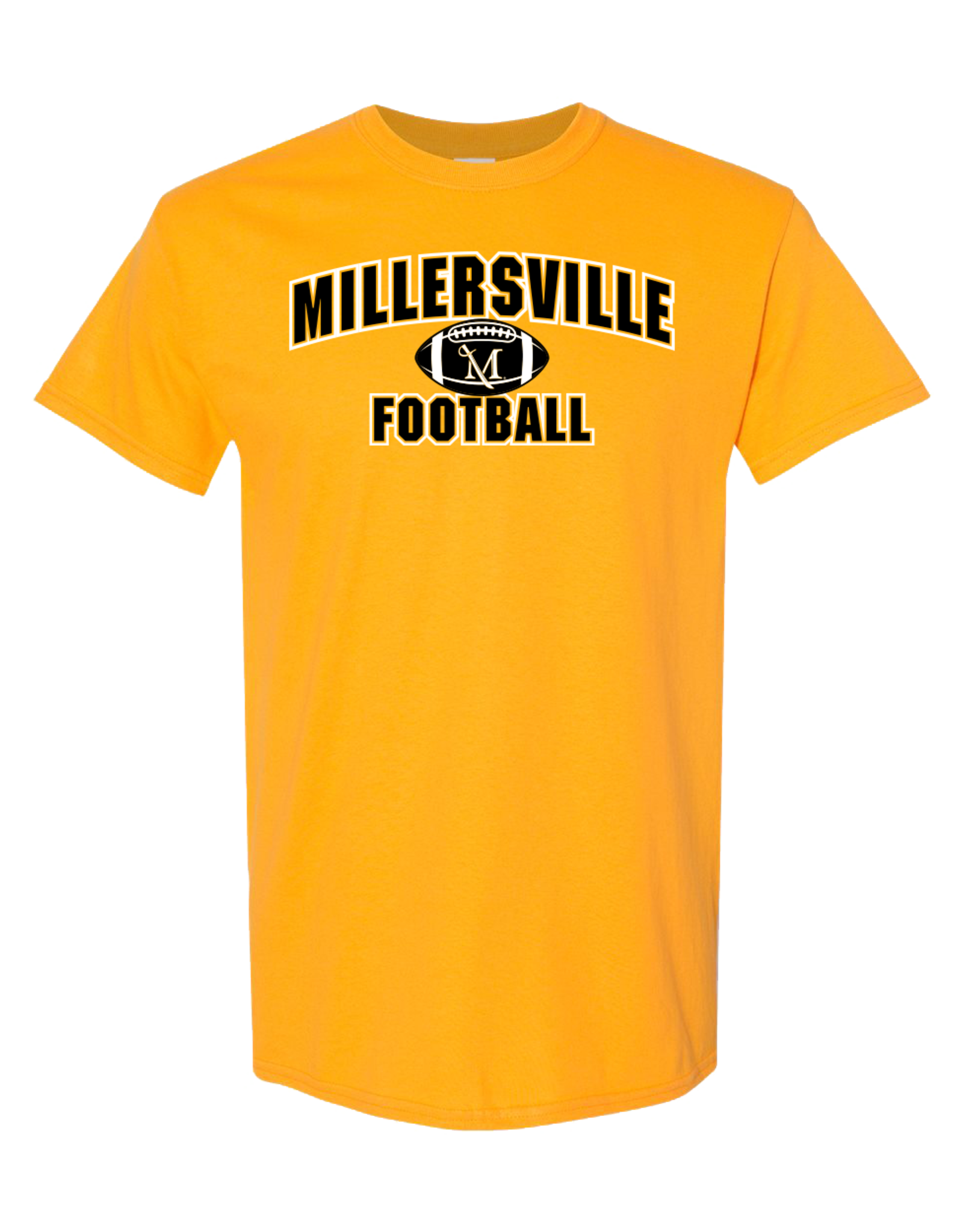 Millersville Football Tee Gold