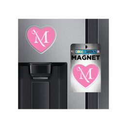 M Sword Heart Pink Magnet