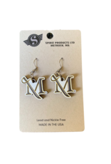 M Sword Dangle Earrings