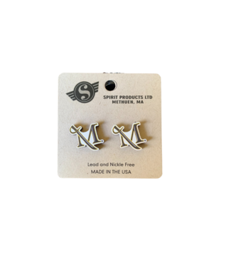 M Sword Stud Earrings