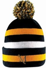 Primetime Striped Beanie with Pom